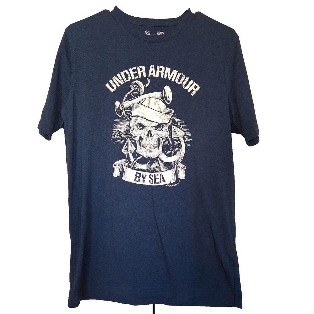 Under Armour Men's UA Freedom by Sea Short Sleeve Blue T-Shirt size Small